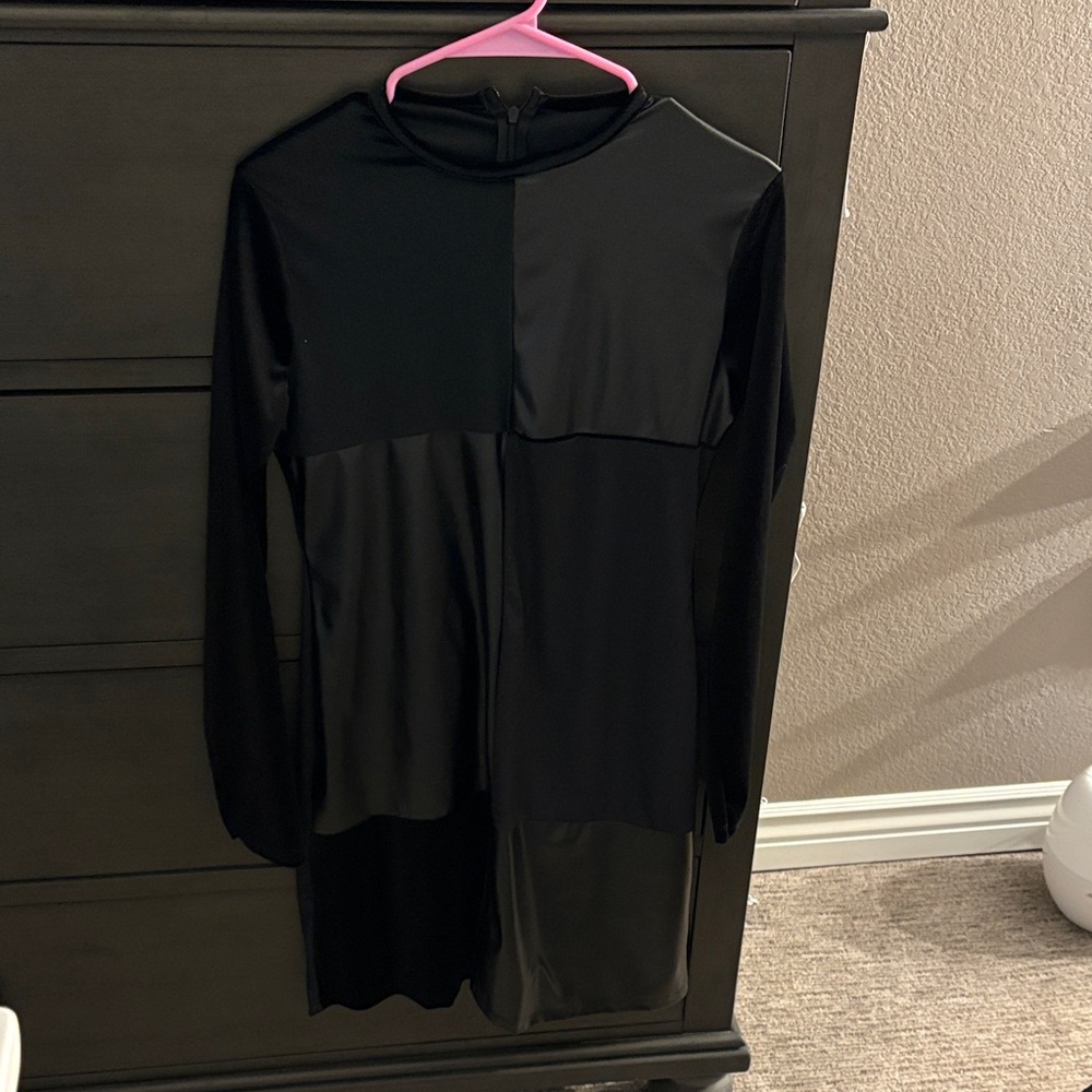 SHEIN Black Long Sleeve Dress